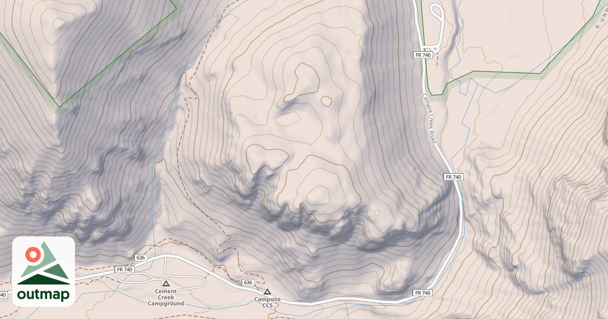 Map of CEMENT CREEK