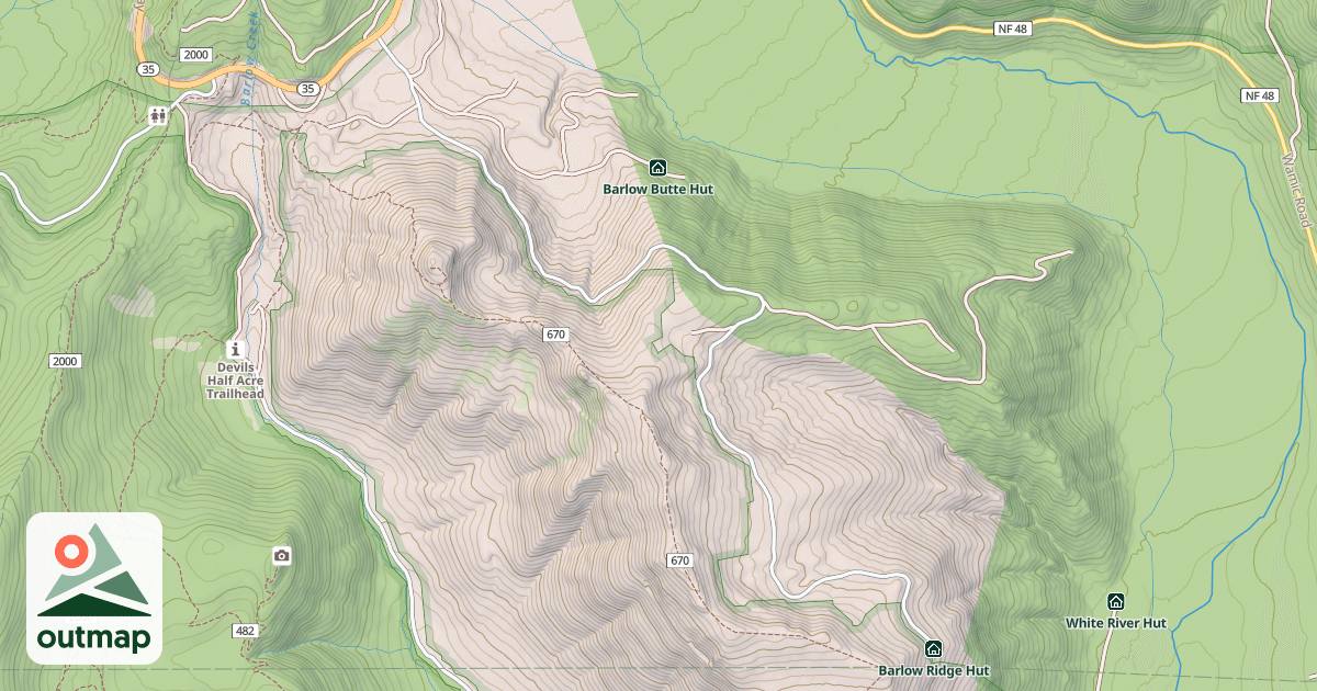Map of BARLOW BUTTE RD.