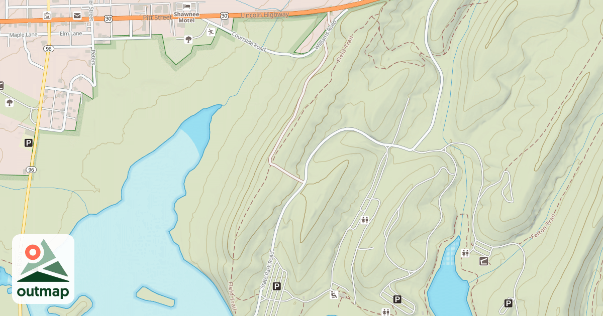 Map of Shawnee State Park Trails