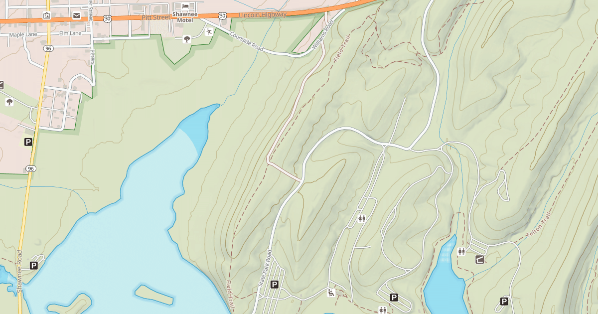 Map preview of Shawnee State Park Trails