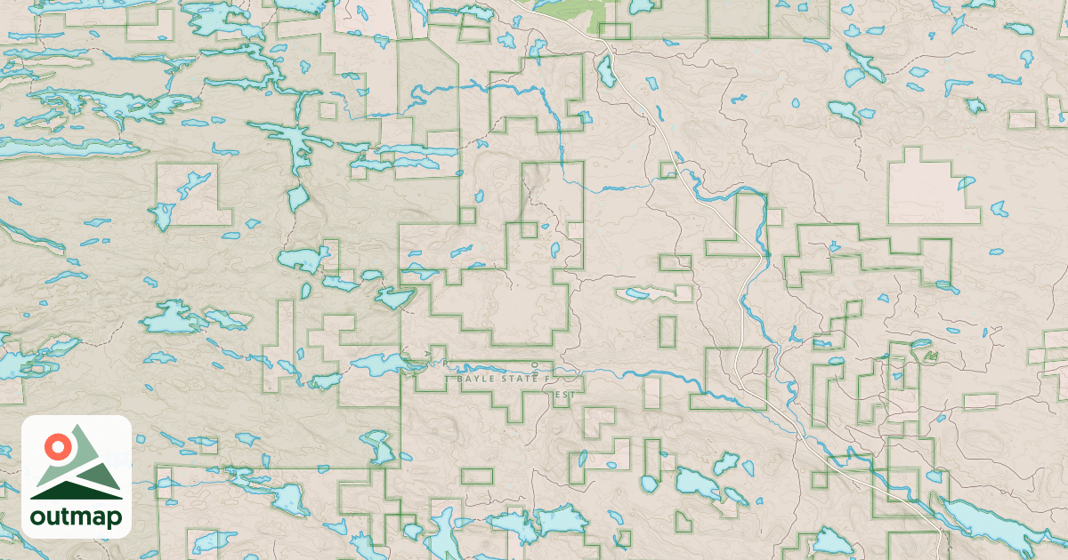 Map of EXPRESSWAY SNOWMOBILE ROUTE