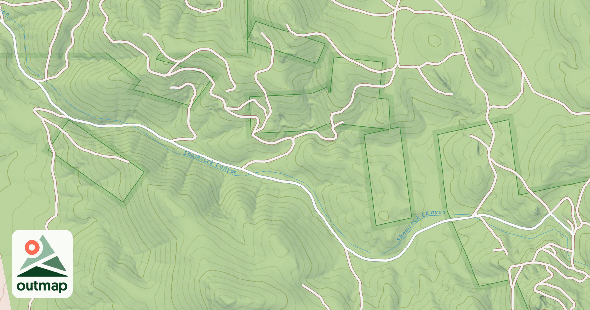 Map of SHAMROCK CANYON