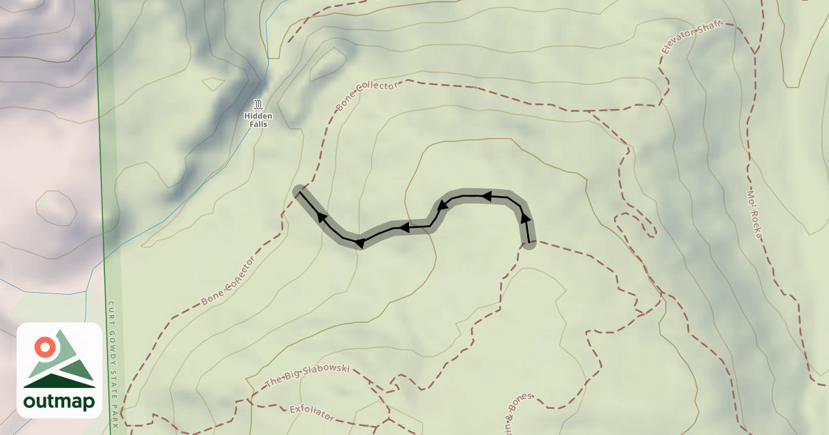 Map of Broke Bike Mountain