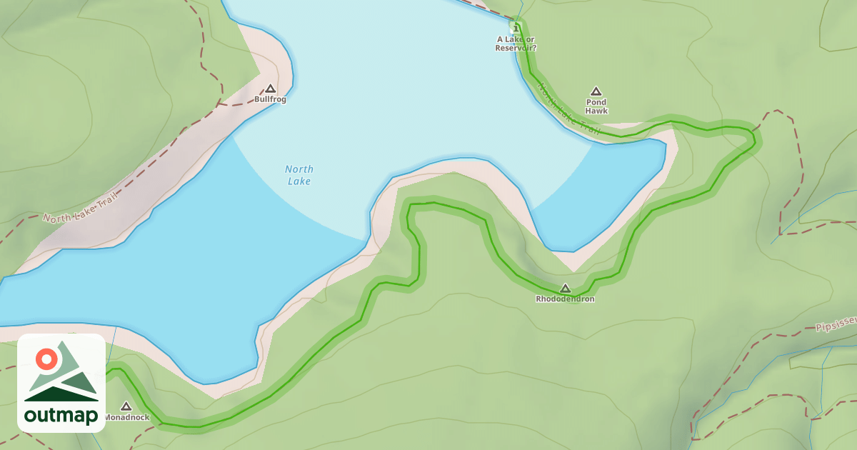 Map of North Lake Trail