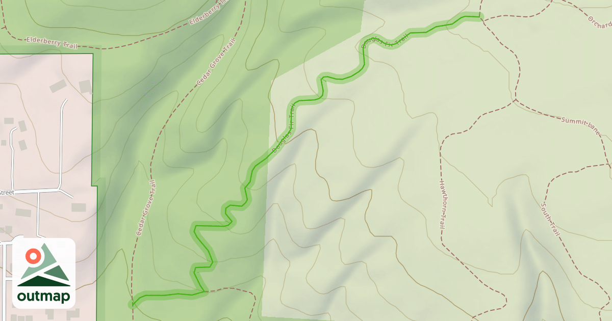 Map of Douglas Fir Trail