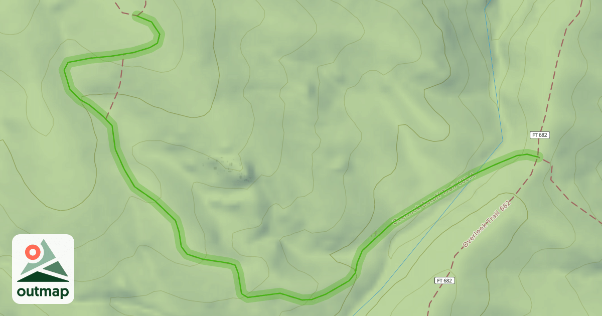 Map of Overlook Cutoff Trail 682.A