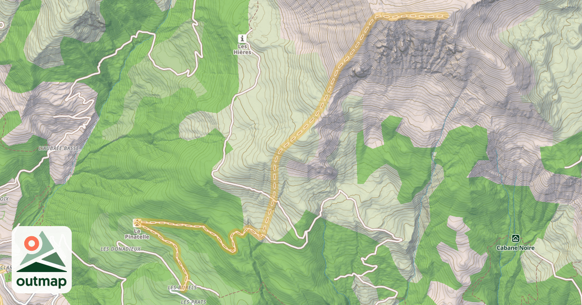 Map of Les Plastres — Les Prats