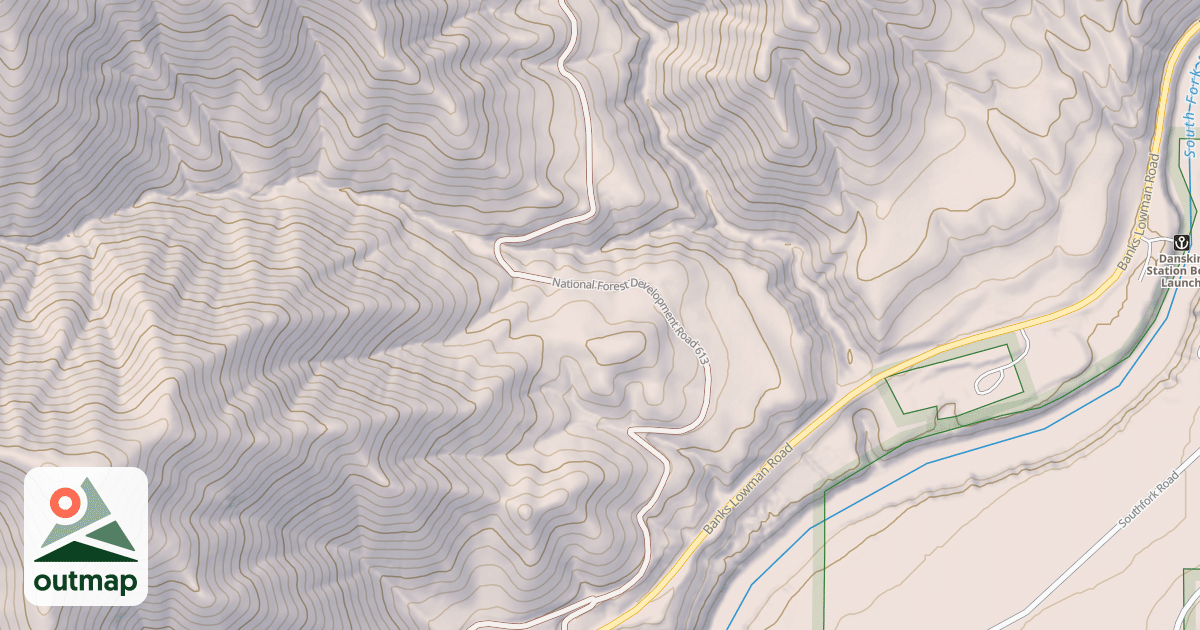 Map of Danskin Creek