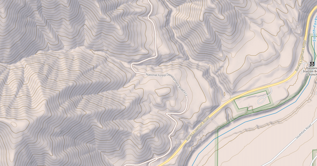 Map preview of Danskin Creek