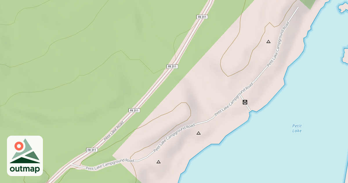Map of PETIT LAKE CAMPGROUND