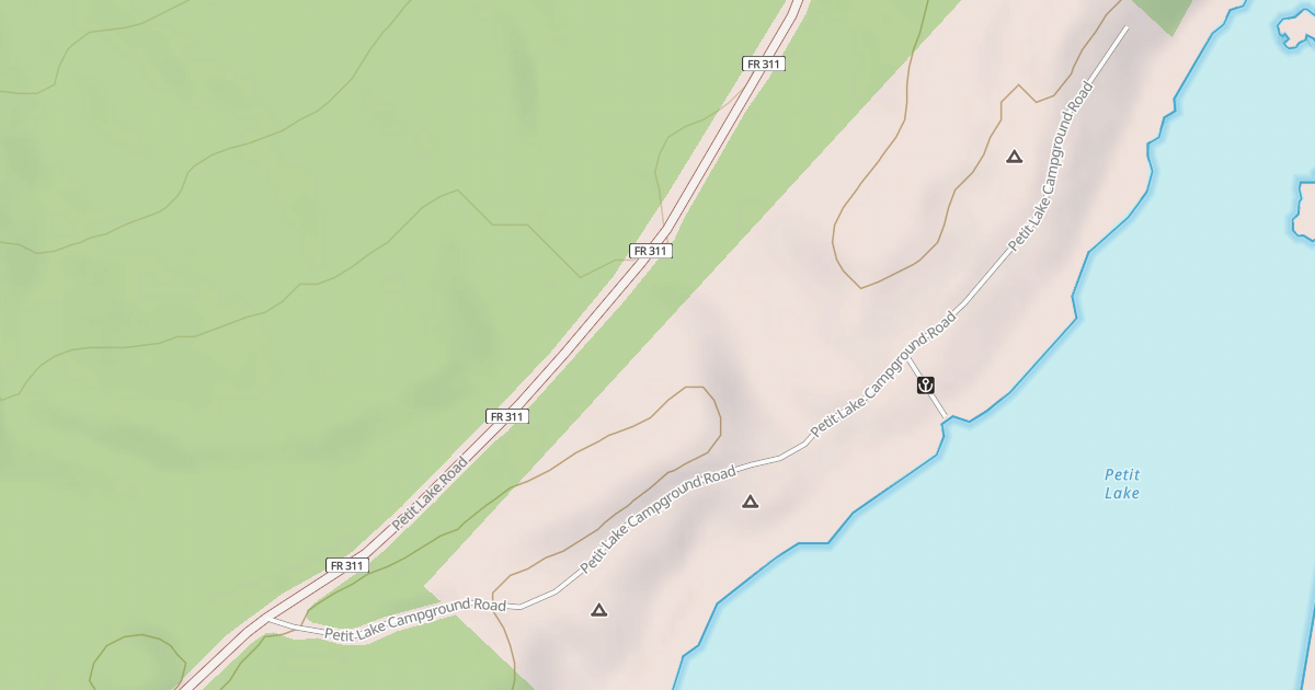 Map preview of PETIT LAKE CAMPGROUND