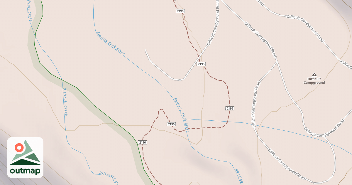 Map of DIFFICULT CAMPGROUND