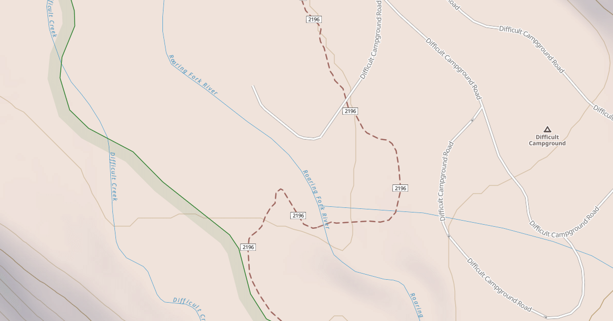 Map preview of DIFFICULT CAMPGROUND