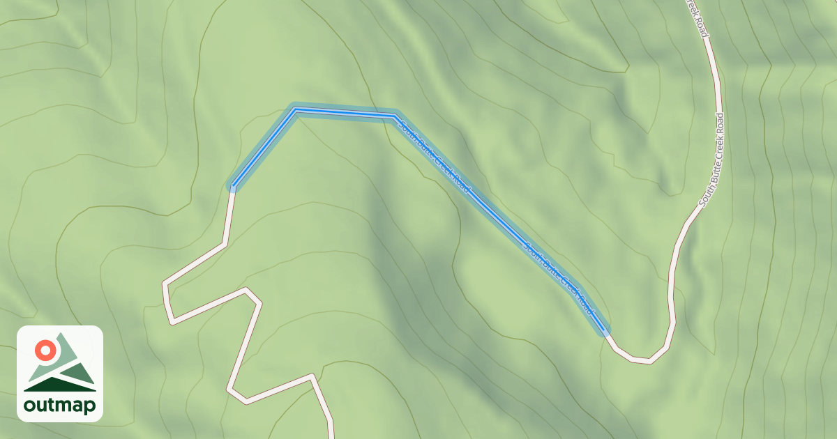 Map of South Butte Creek Road
