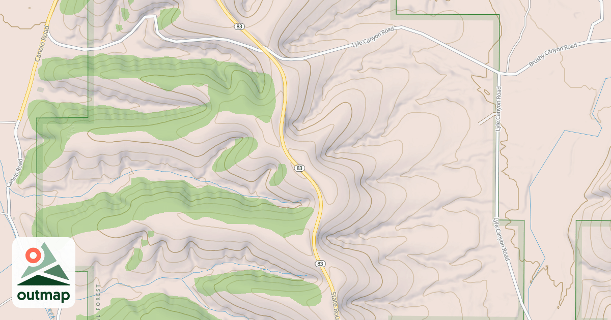 Map of LYLE CANYON