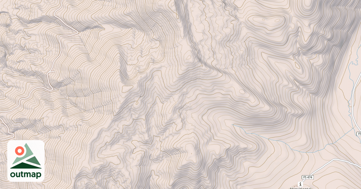 Map of CUP CORRAL CUTOFF