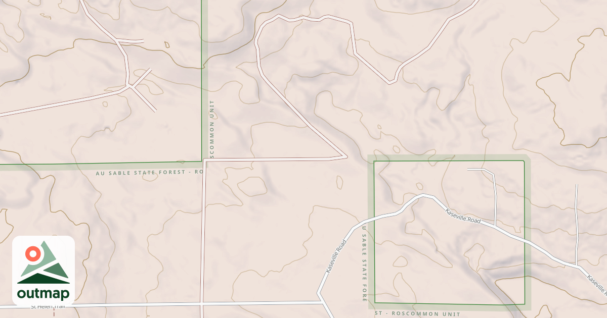 Map of Ambrose Lake To Ogemaw Hills Trail