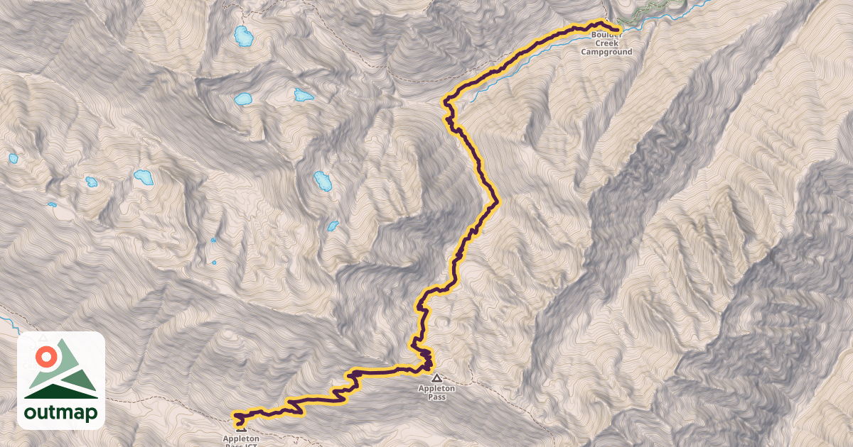Map of Appleton Pass Trail