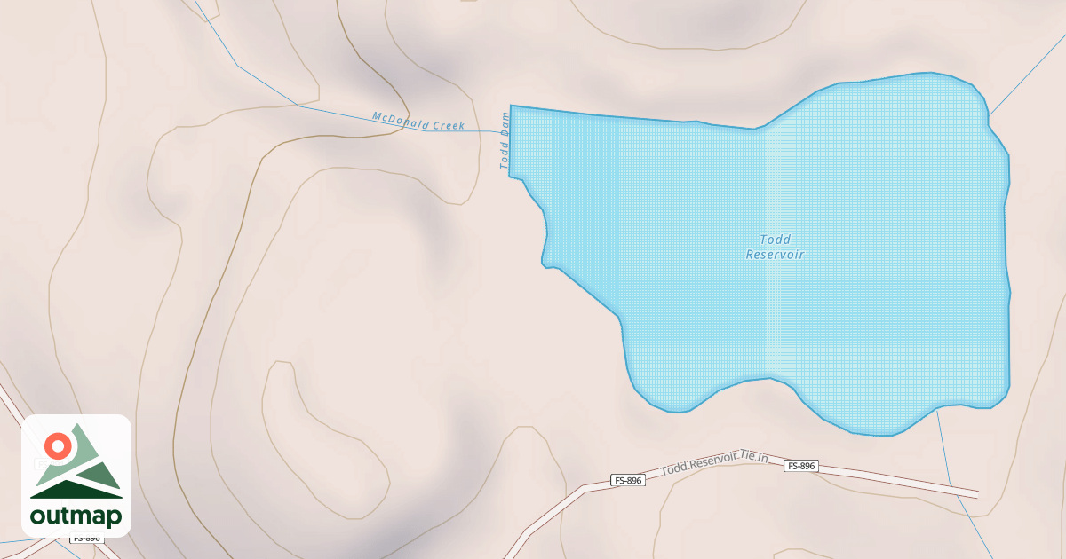 Map of Todd Reservoir Spur