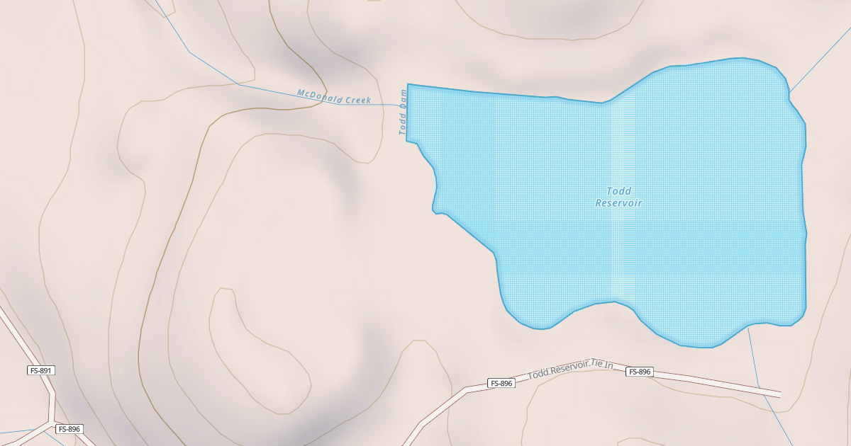 Map preview of Todd Reservoir Spur