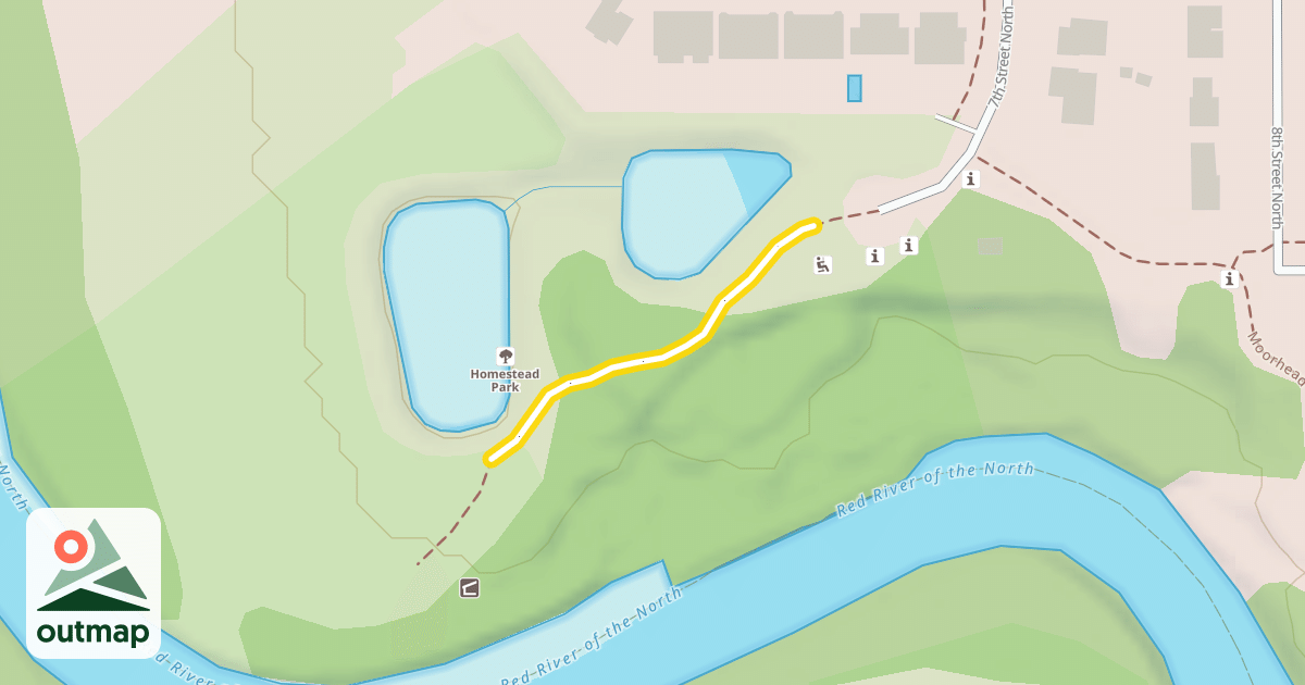 Map of Homestead Ski Trail in Clay