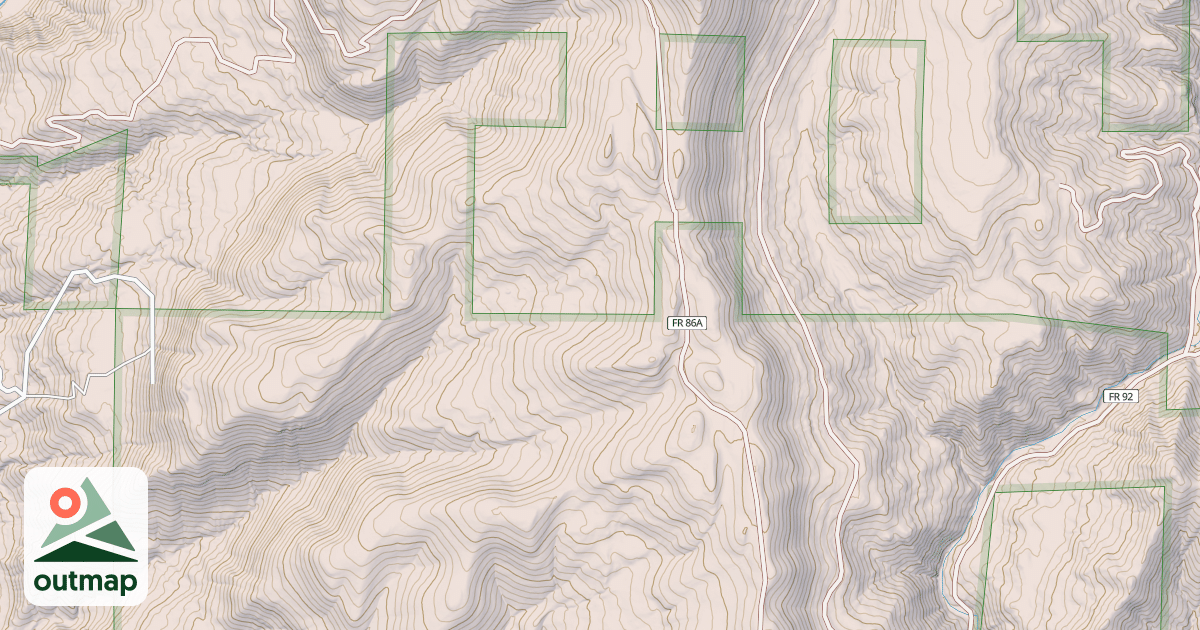 Map of USFS National Forest System Roads {90C68BCA-DC41-4E5F-B61B-38D1E2B09DE8}