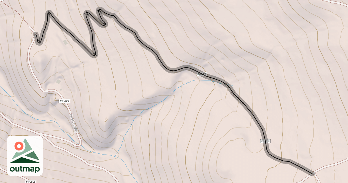 Map of Dry Gulch Trail