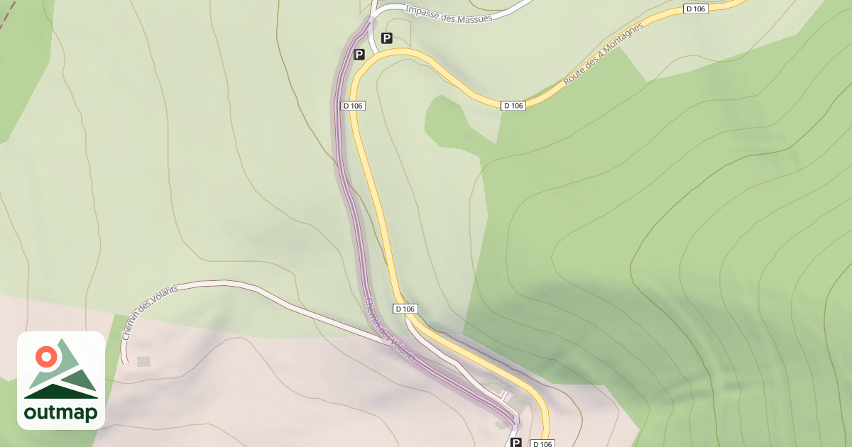 Map of Chemin des Volants