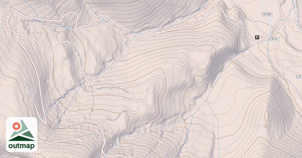 Map of AMERICAN GULCH ROAD