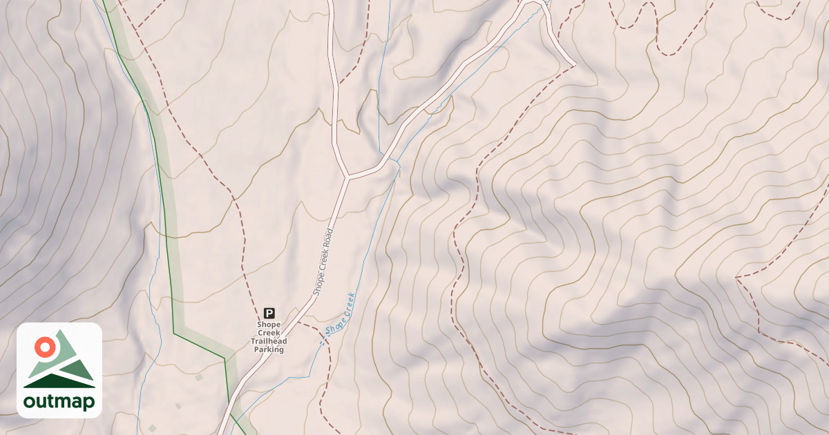 Map of SHOPE CREEK