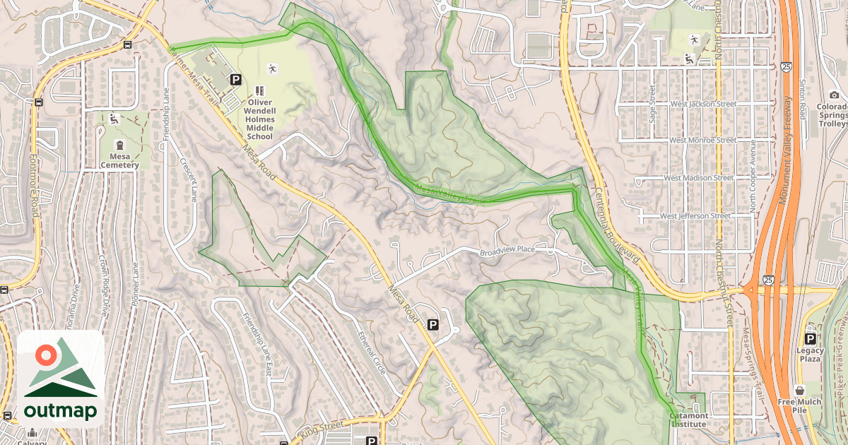 Map of Mesa Valley Trail