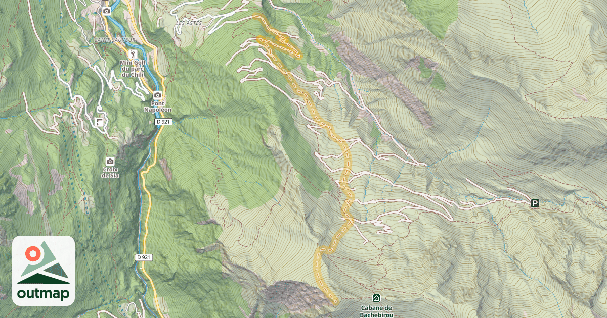 Map of Pic de Bergons — Astes
