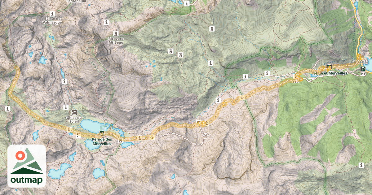 Map of Sous le Mont des Merveilles — Les Mesches