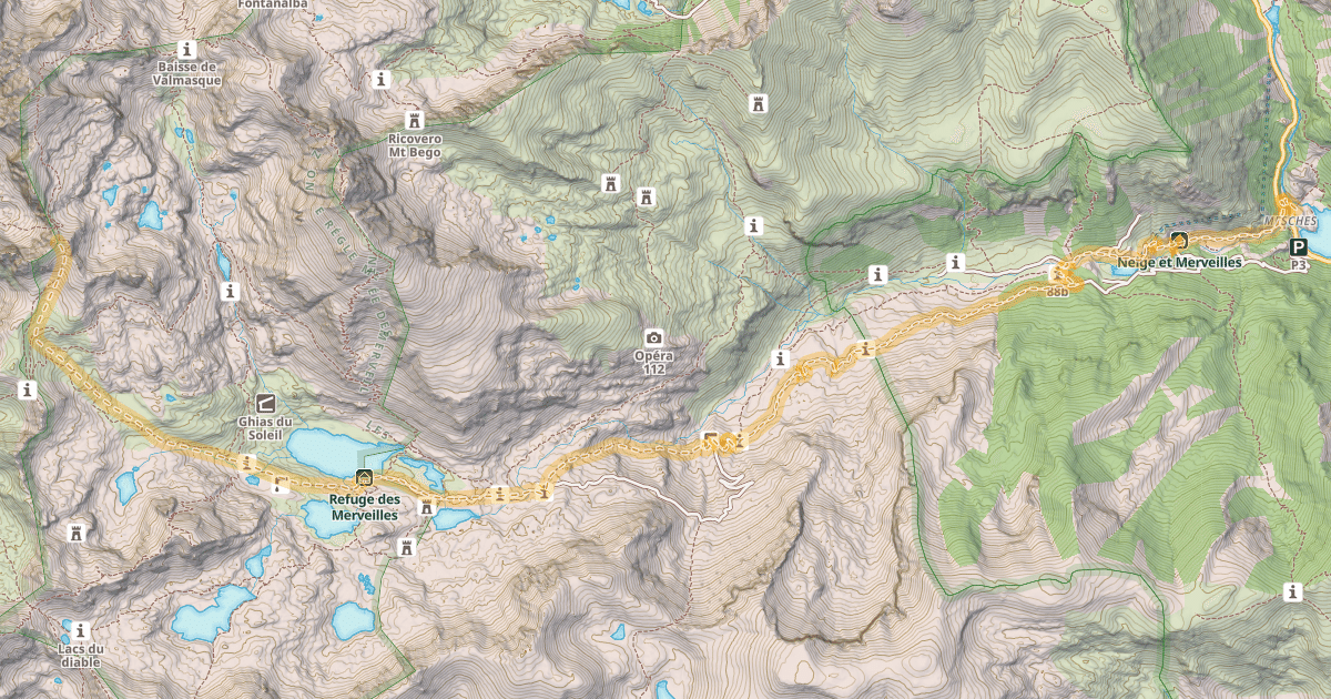 Map preview of Sous le Mont des Merveilles — Les Mesches
