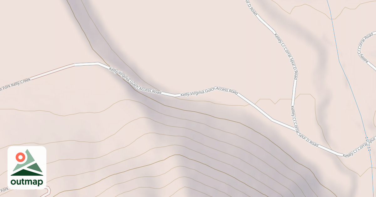 Map of KELLY-VIRGINIA GULCH ACCESS
