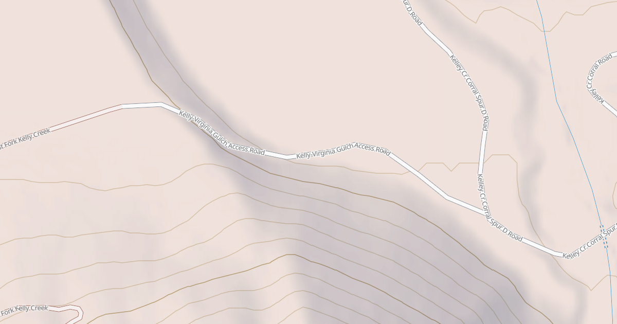 Map preview of KELLY-VIRGINIA GULCH ACCESS