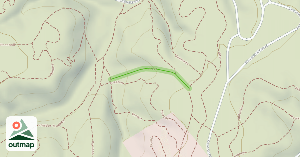 Map of Erect