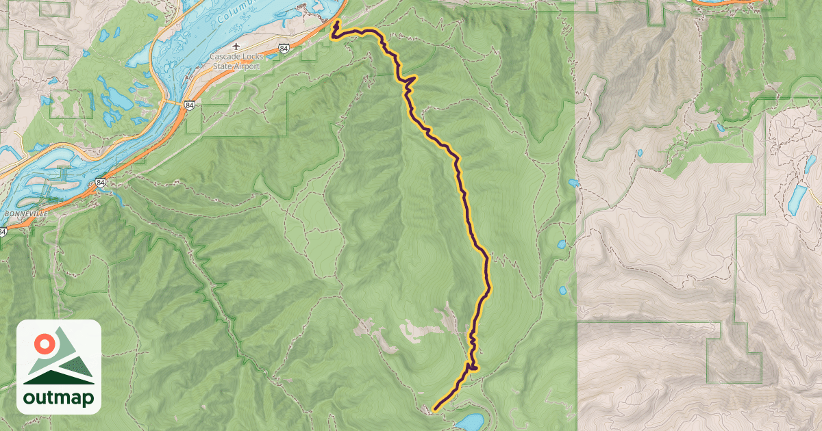 Map of Herman Creek Trail #406
