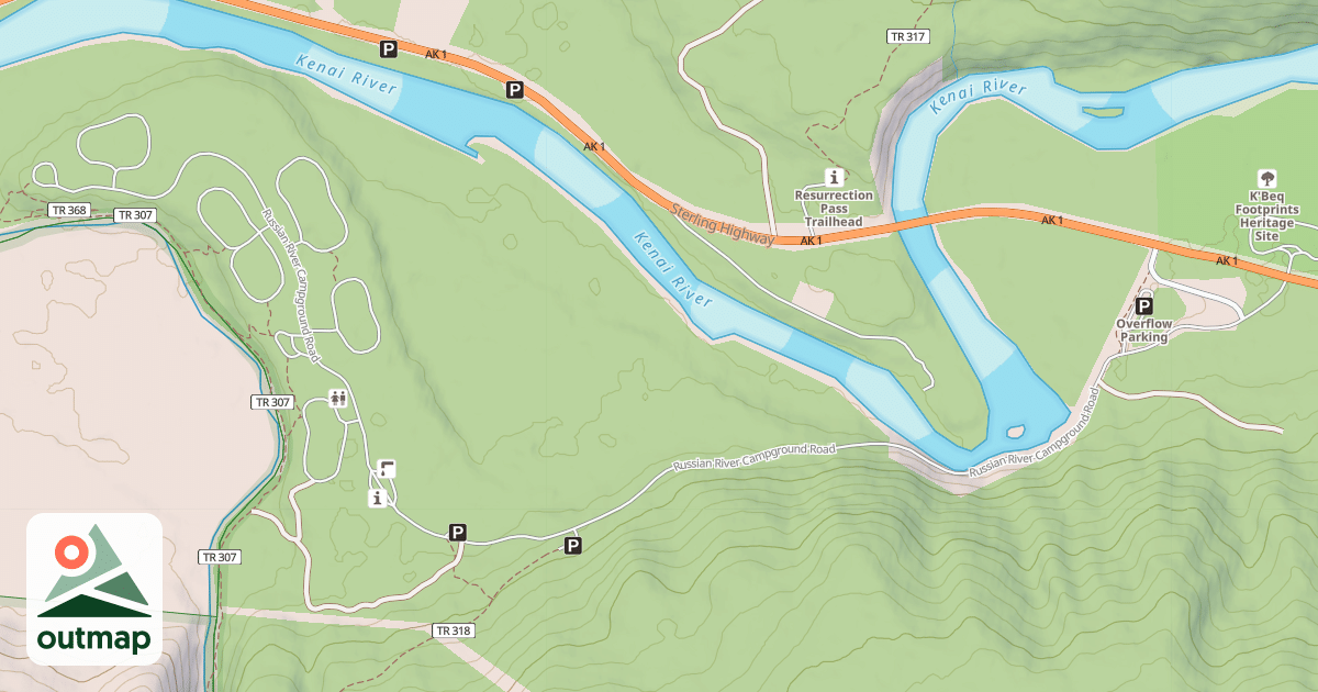 Map of RUSSIAN RIVER CAMPGROUND RD