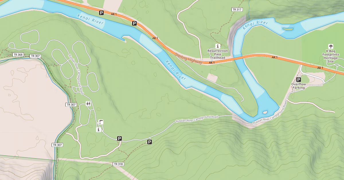 Map preview of RUSSIAN RIVER CAMPGROUND RD