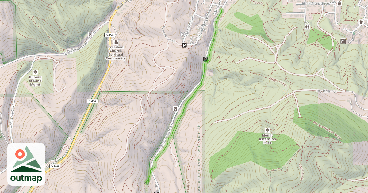 Map of Lower DeFord Trail