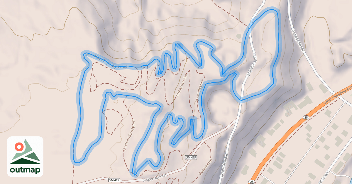 Map of Munising Bay Loop