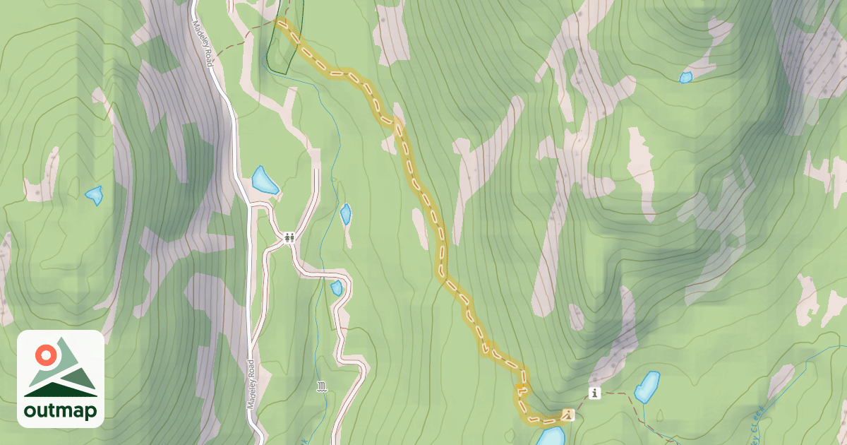 Map of Rainbow / Madeley Lake Trail