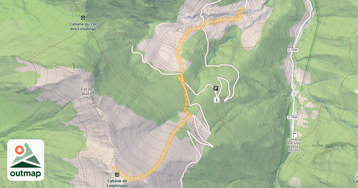 Map of Cap de l'Empaillou — Luentein