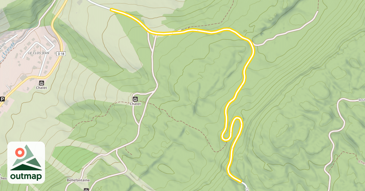 Map of Chemin du Risoux