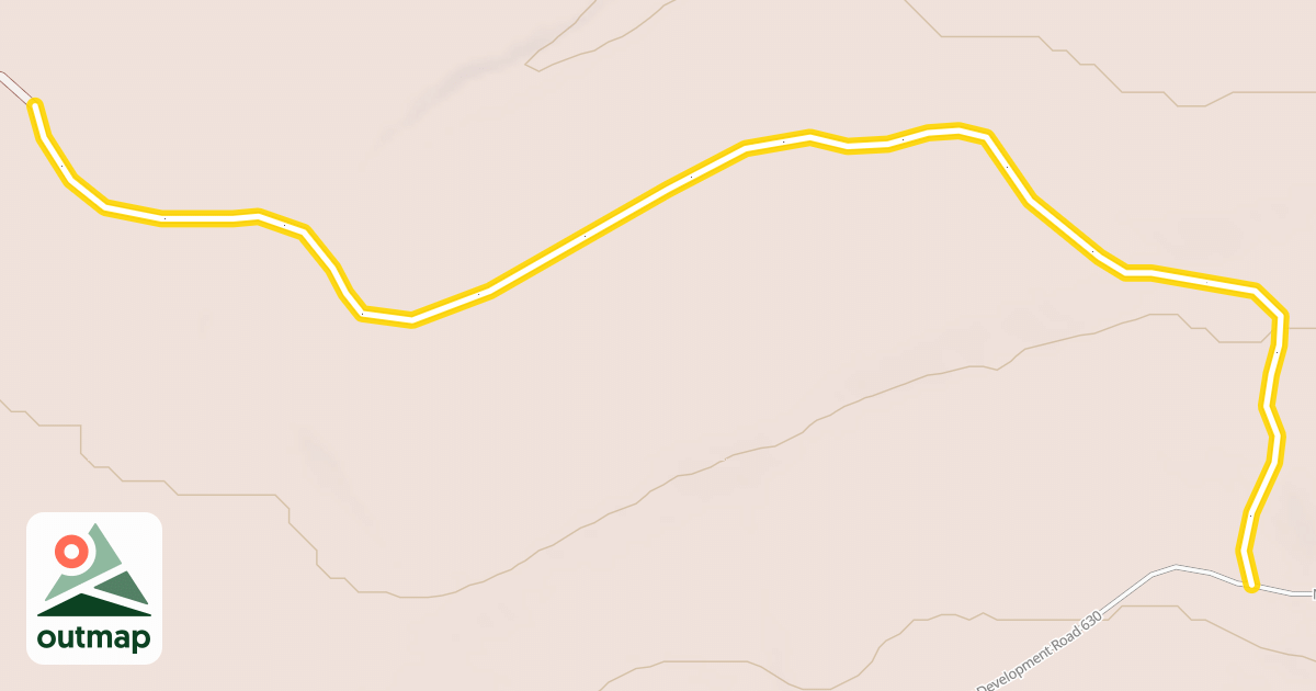Map of National Forest Development Road 629