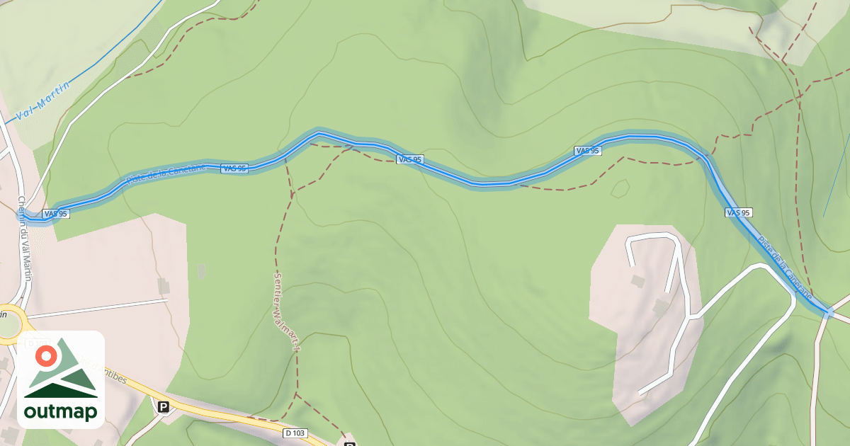 Map of Piste de la Canetane
