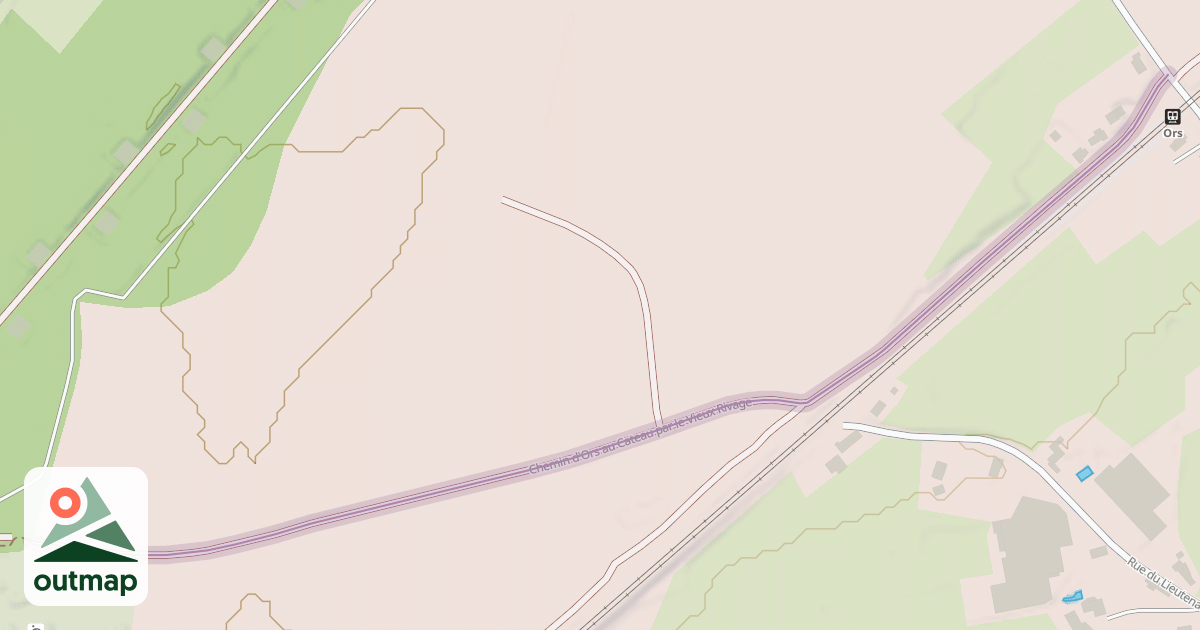 Map of Chemin d'Ors au Cateau par le Vieux Rivage