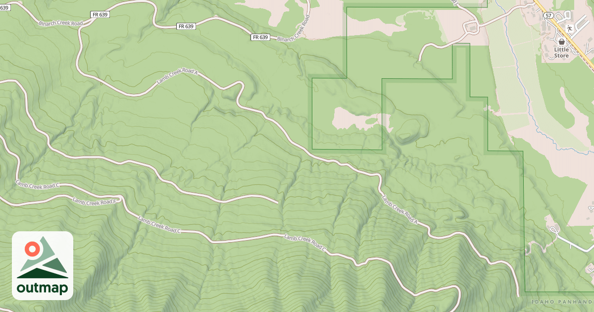 Map of LAMB CREEK A