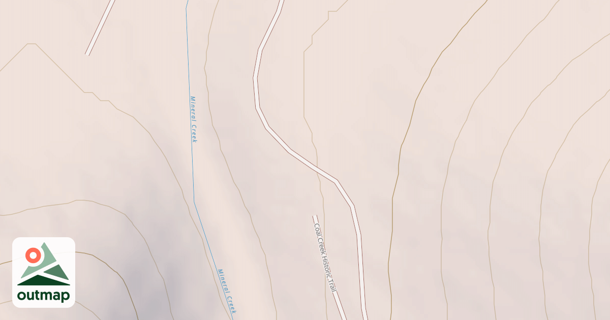 Map of Coal Creek Upper Road
